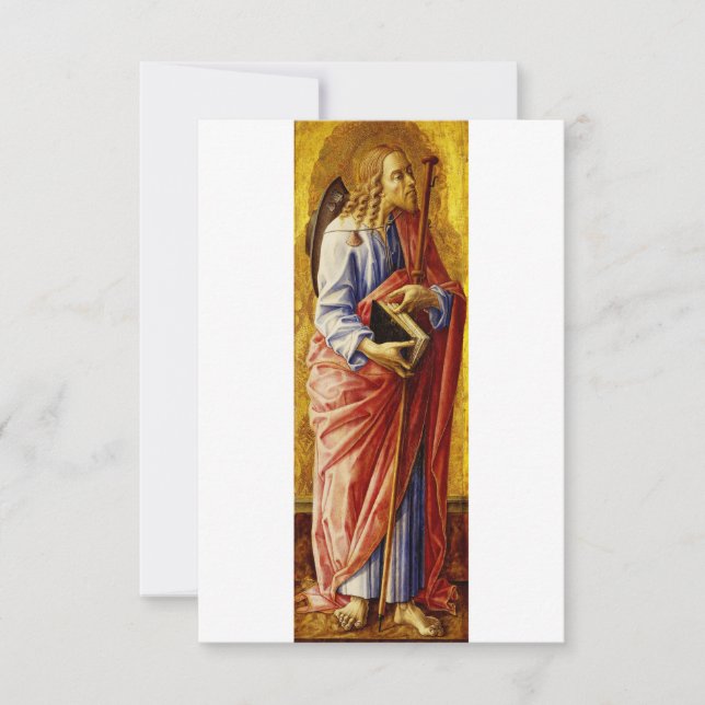 Heliga kortet St. James den store Crivelli Tack Kort (Framsida)