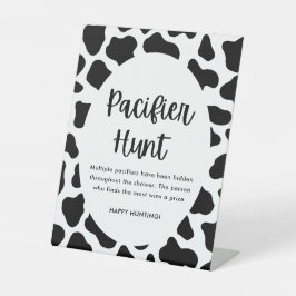 Heliga Kow Baby Shower Nappar Hunt Game Sign