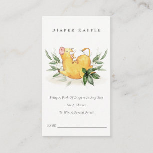 Heliga Kow Farm Foliage Diaper Raffle Baby Shower Tilläggskort