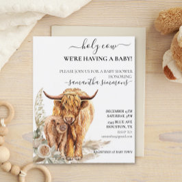 Heliga Kow Highland Calf Baby Shower Boho Budget