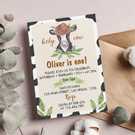 Heliga Kow Jag är en födelsedagsinbjudan Inbjudningar