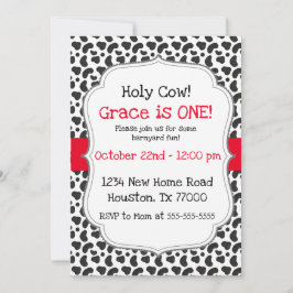 Heliga Kow jag är en första födelsedag Inbjudningar