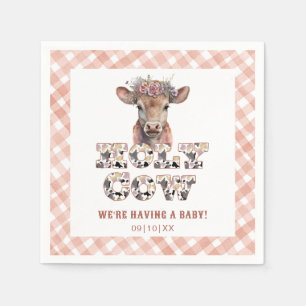 Heliga Kow Rustic Play Baby Shower Napkins Pappersservett