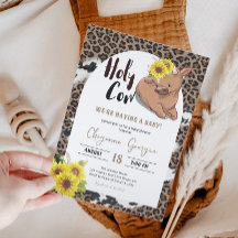 Heliga Kow Rustic Western Solrosbabydusch Invi