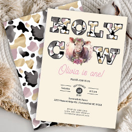 Heliga Kow Western 1:a födelsedag Inbjudan
