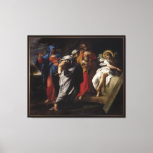 Heliga Kvinnor i Kristus Grav av Annibale Carracci Canvastryck