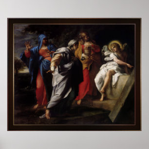 Heliga Kvinnor i Kristus Grav av Annibale Carracci Poster