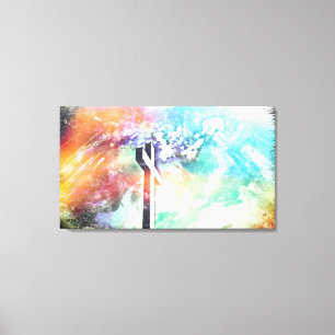 Heliga Land Kor Grunge Art Wrapped Canvas