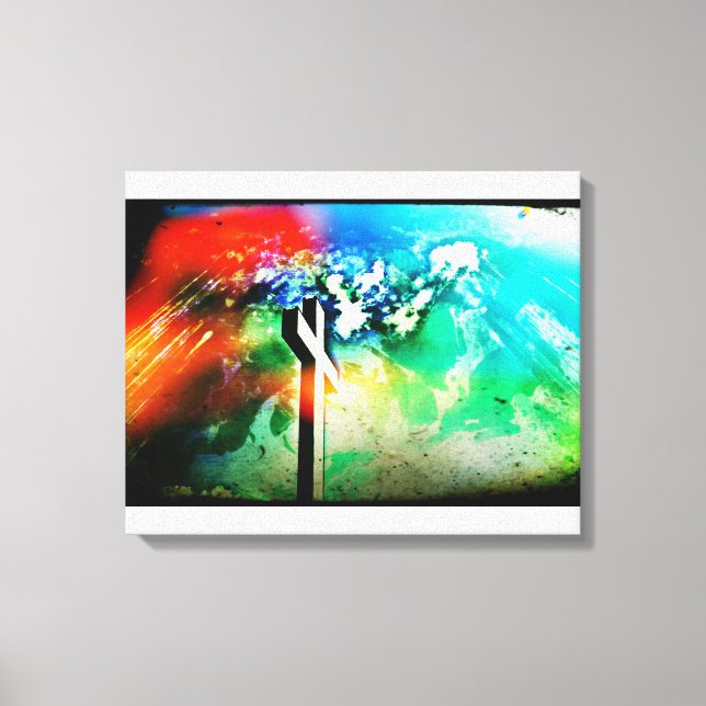 Heliga Land Kor Grunge Wrapped Canvas (Framsida)