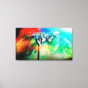 Heliga Land Kor Grunge Wrapped Canvas
