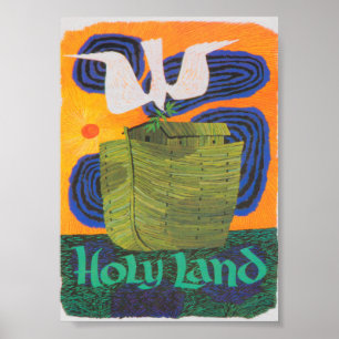 Heliga Land Retro Vintage resor Poster