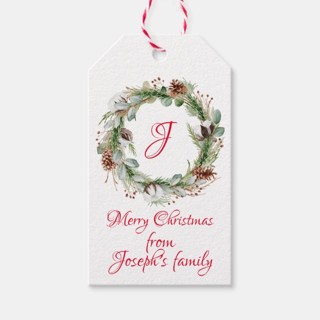 Heliga löv jul presentetikett (Framsidan)