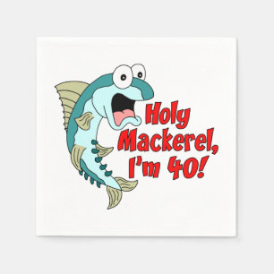 Heliga Mackerel I är 40 Lustigt fiske Pappersservett