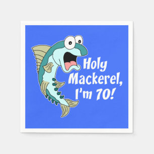 Heliga Mackerel I är 70 Blue 70 Party Napkins Pappersservett