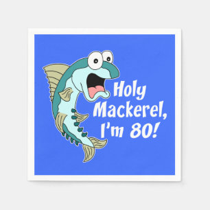 Heliga Mackerel I är 80 Blue 80 Party Napkins Pappersservett