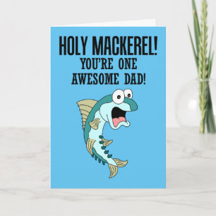 Heliga Mackerel One Fantastisk Pappa Kort