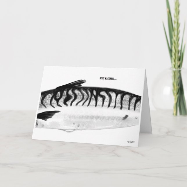 Heliga makrill födelsedagskort kort (Framsida)