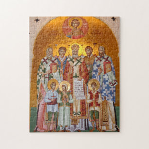 Heliga Martyrs of Jasenovac Ortodox Christian Icon Pussel