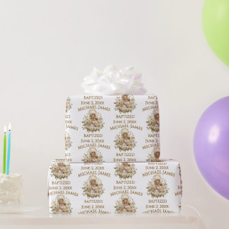 Heliga Mary med barn Jesus baptism Presentpapper