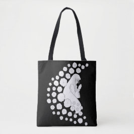 Heliga Mary med ro - svartvitt - Tygkasse