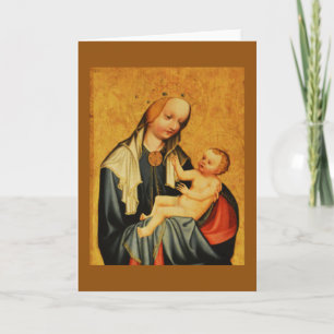 Heliga Mary och baby Jesus Helgkort