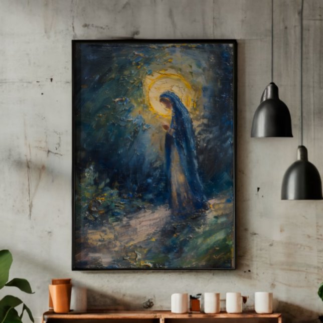 Heliga Mary Religion Impressionism Fototryck (Skapare uppladdad)