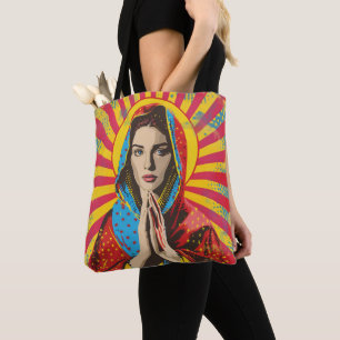 Heliga Mary Religion Pop Art Tygkasse