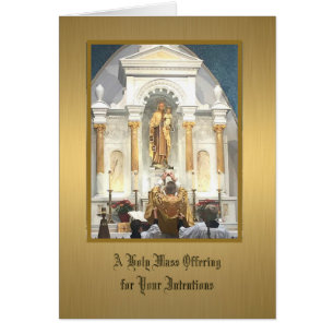 Heliga Mass Offering Mount Carmel Kenosha WI Hälsningskort