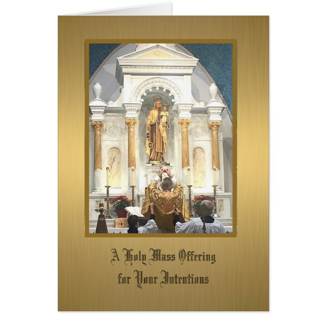 Heliga Mass Offering Mount Carmel Kenosha WI Hälsningskort (Framsidan)