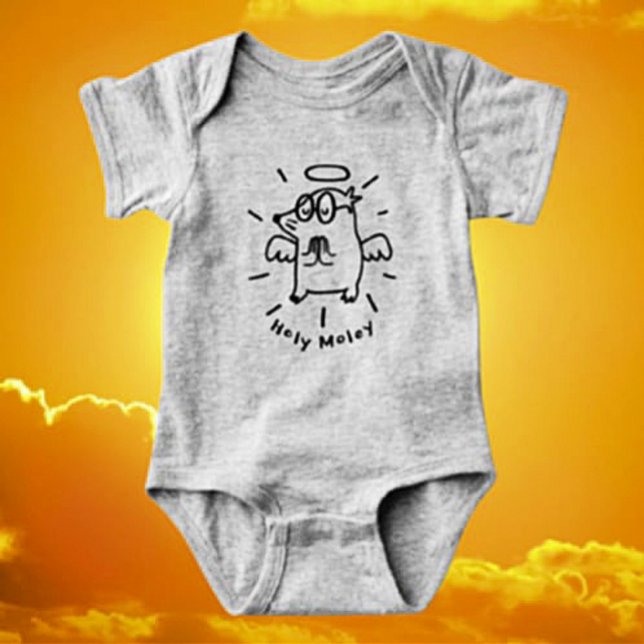 Heliga Moly | Söt Ängla-Mullvad Baby Bodysuit T Shirt (Skapare uppladdad)