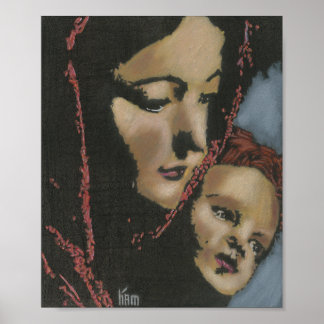 Heliga Mor, gudomligt barn Poster