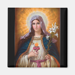 Heliga mor Mary Immaculate Heart,katolsk tro Magnet