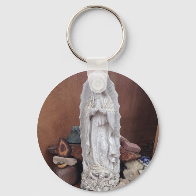 Heliga Mor Mary Keychain Nyckelring (Framsida)