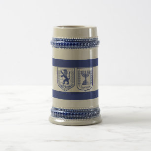Heliga Nation Israel Flagga Glass Mugg