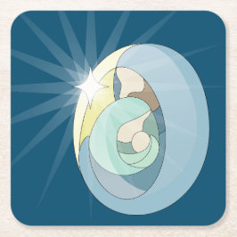 Heliga Natt Underlägg Papper Kvadrat