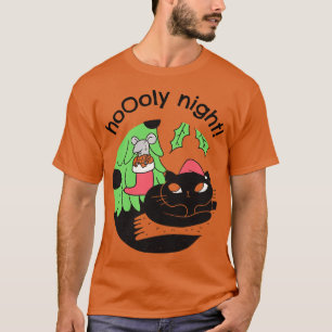 Heliga Nattens fina julgåva med en svart katt T Shirt