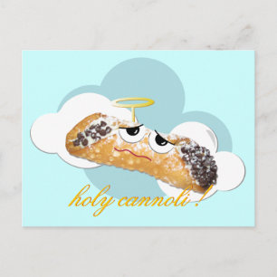 Heliga ostcannoli! humoristisk parodisk postkort vykort