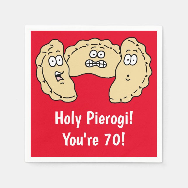 Heliga Pierogi I är 70 Lustigt polskt Napkins Pappersservett (Framsidan)