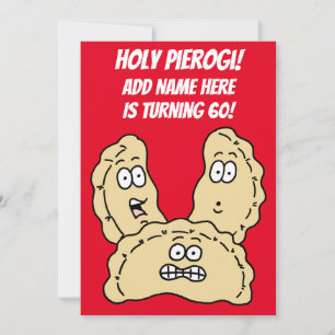 Heliga Pierogi Turning 60 Polsk inbjudan