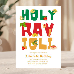 Heliga Ravioli Italy Pasta Theme Birthday Inbjudningar