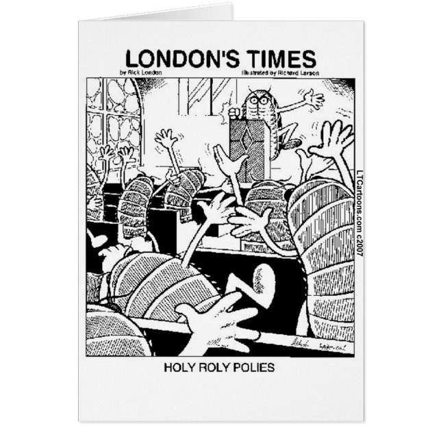 Heliga Roly Polies Funny Hälsningskort (Framsidan)