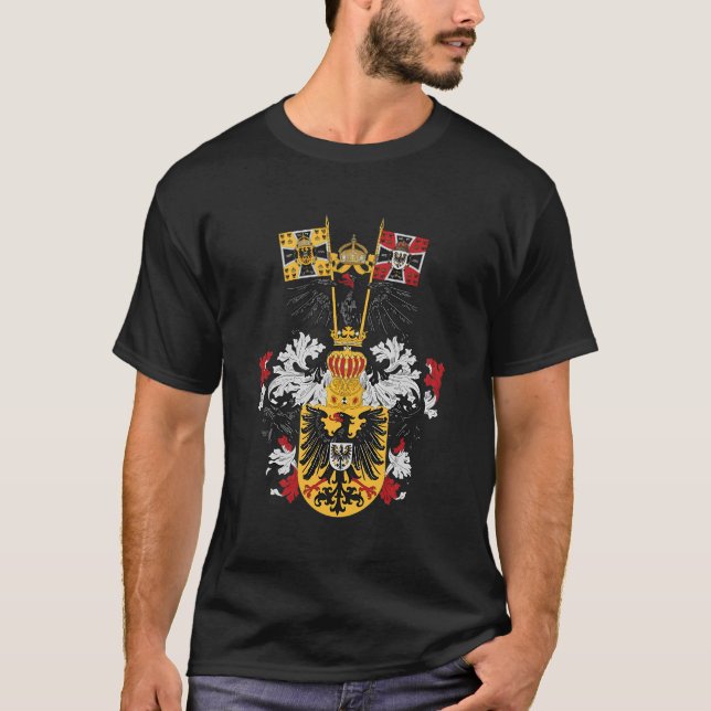 Heliga Roman Empire Flagga German Eagle T Shirt (Framsida)