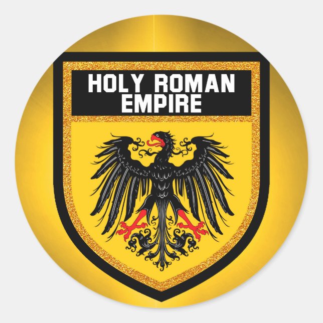 Heliga Roman Empire Flagga Runt Klistermärke (Framsida)