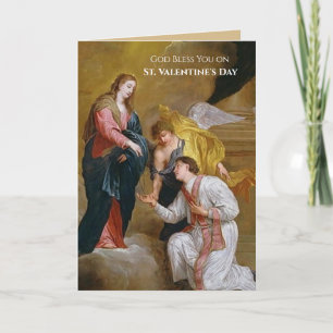 Heliga Rosary Gift på Alla hjärtans dag Kort
