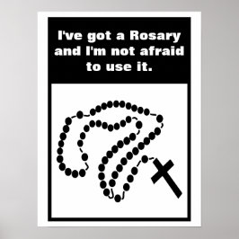 Heliga Rosary Pärlor katolik Kor Poster