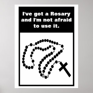 Heliga Rosary Pärlor katolik Kor Poster