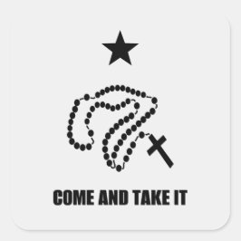 HELIGA ROSARY WITH STAR "KOM AND TAKE IT" FYRKANTIGT KLISTERMÄRKE