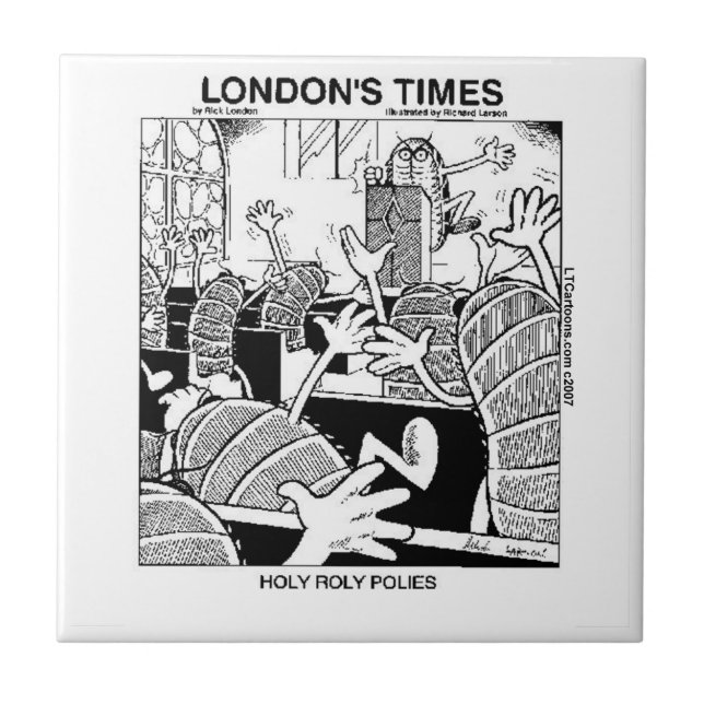 Heliga Rullgråsor Roligt Kakelplatta (Framsidan)