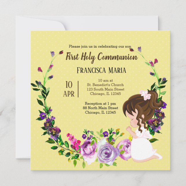 Heliga Samhällsandetag * välj bakgrund färg Inbjudningar (Framsida)