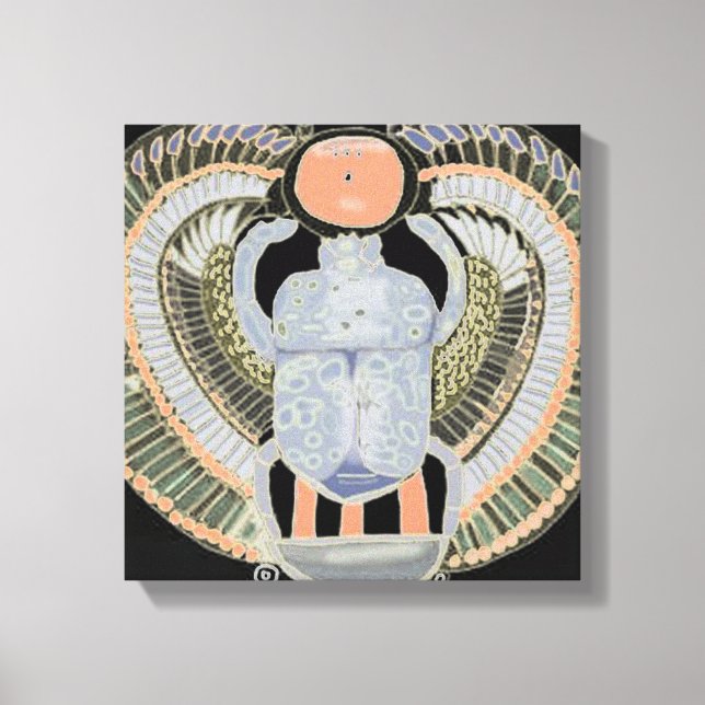 Heliga Scarab Beetle Canvastryck (Framsida)